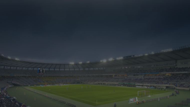 Pitch at dusk, twenty minutes before kick-off