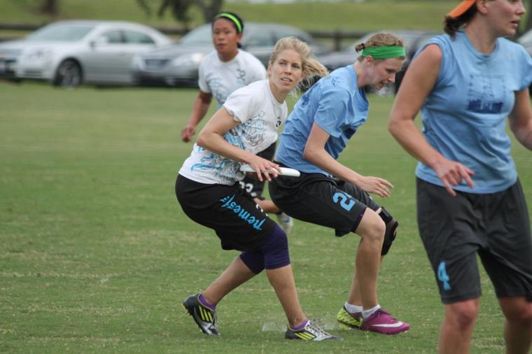 Women's side working through a training drill