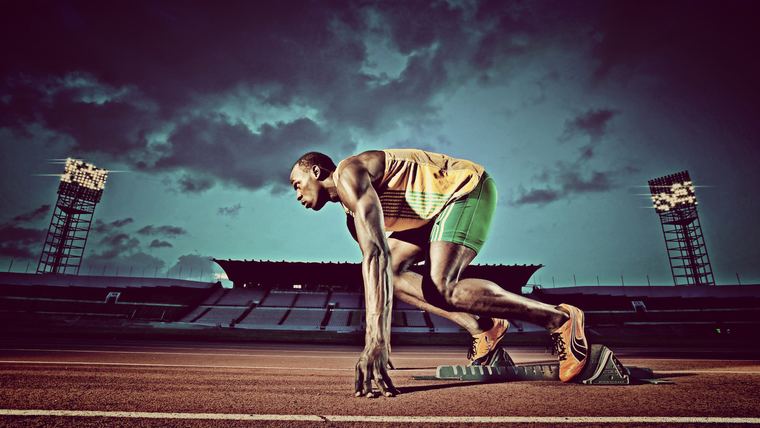 Sprinter set in the blocks